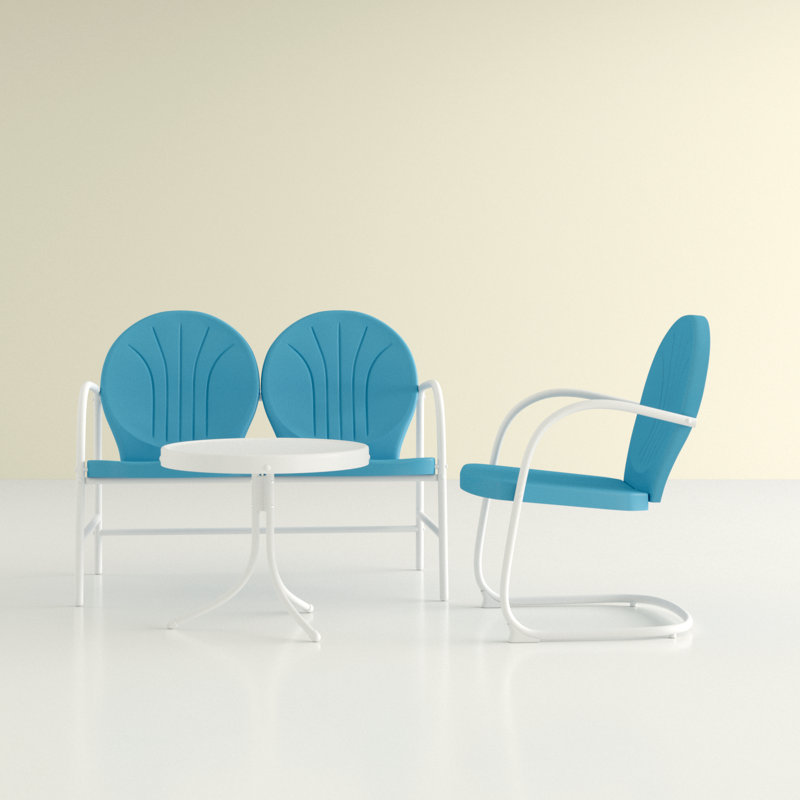 Burley Lounge Seating Group, Sky Blue