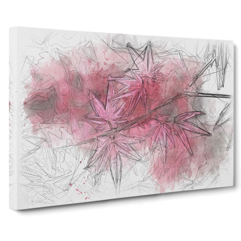 Japanese Maple Tree Sketch - Wrapped Canvas, 50cm H x 76cm W x 3cm D