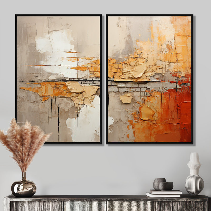 Codel - Jaune, reproduction d'art sur toile 2 pièces, Black, 36" H x 48" W, Impression encadrée flottante