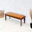 Banc en cuir avec boutons