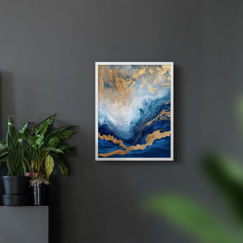 ABSTRACT Series CDXIX  -Premium Framed Print -Ready to Hang - No Nails Required, White, 11" H x 9" W