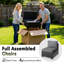 Ensemble de conversation modulaire d'extérieur en osier avec housse de mobilier imperméable et chaises pré-assemblées pour 2 personnes-905692860