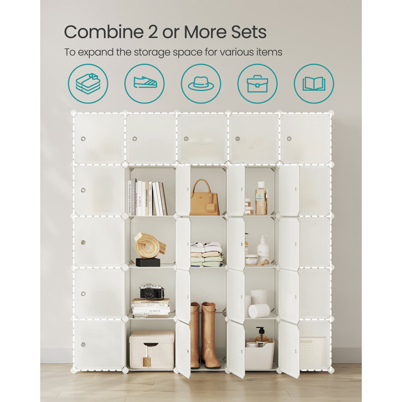 16 Pair Stackable Shoe Storage Cabinet