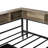 Daybed Corner Bed Frame With 2 Drawers, Desk And Bookcase Storage, Platform Bed With Charging Station-2083997790