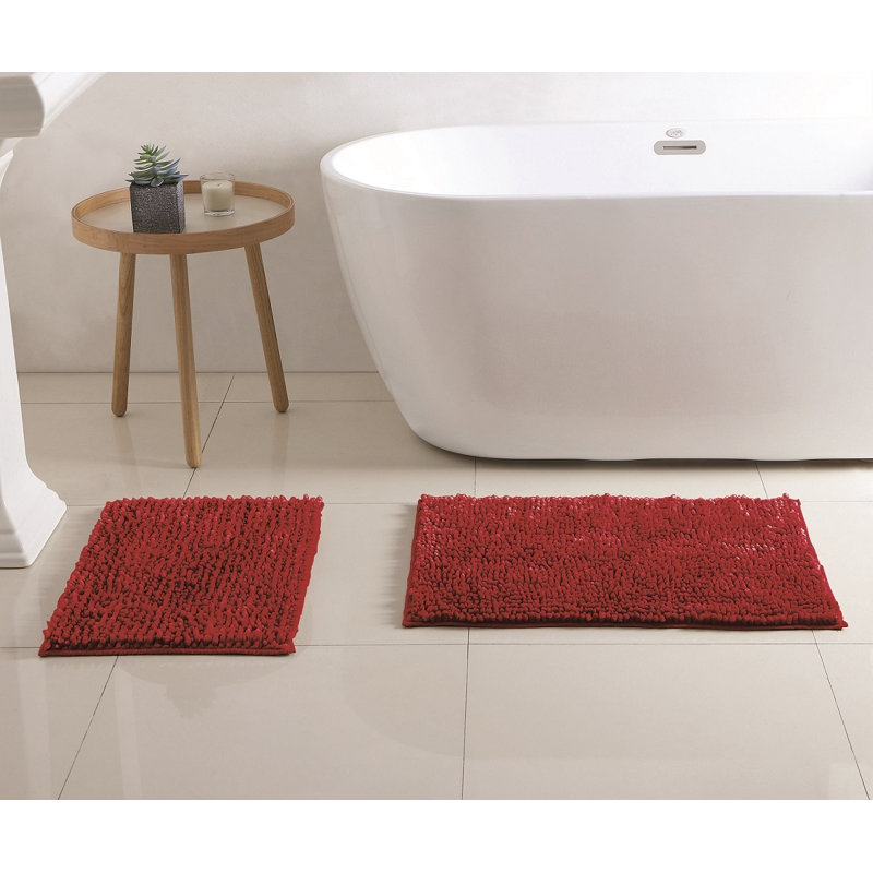 Lanarose Bath Rug, Burgundy