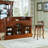68.9" Brown Half Circle Solid Reception Desk