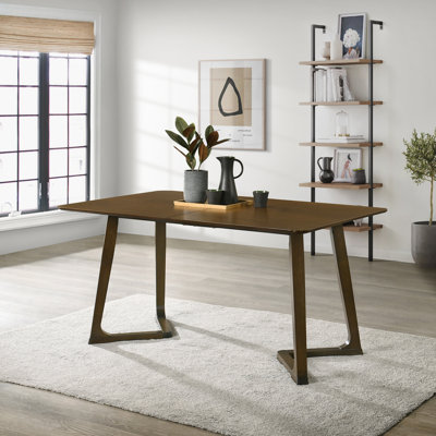 Nema Rectangular with Solid Wood Base Dining Table