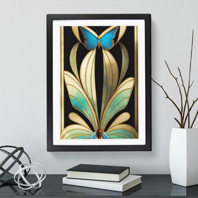 XV1022-784X Art Nouveau Butterfly - Single Picture Frame Print