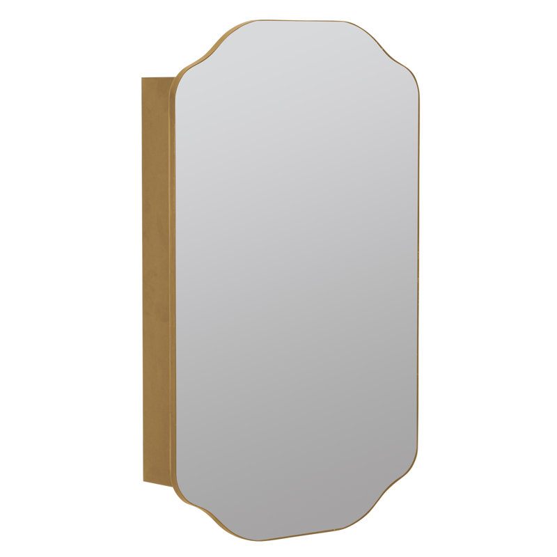 Eaton Medicine Cabinet, Recess and Surface Mount, Gold