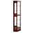 72"H Corner Cabinet With Lights, Mirrored, 6 Adjustable Shelves, Look, Cherry Shelf Curio-220103030