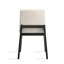 Ensemble de chaises de salle à manger modernes, siège rembourré blanc Boucle, structure et pieds en bois d'hévéa noir, assemblage minimal requis, chaises de salle à manger élégantes pour la salle à manger ou la cuisine, blanc, ensemble de 2