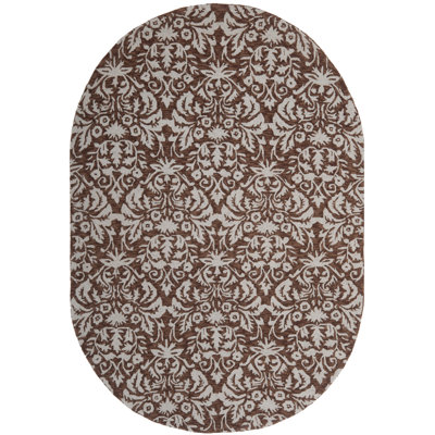 Hollander Hand-Hooked Wool Brown Area Rug