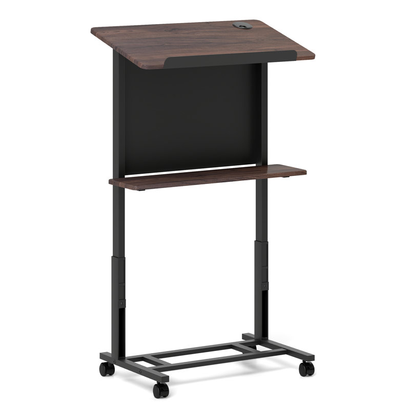 Pupitre mobile à hauteur réglable de 40,5 po à 49 po Rolling Podium Stand