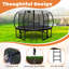 FIZITI 12FT Round Backyard Trampoline with Safety Enclosure, Basketball Hoop, Sprinkler, Lights,Outdoor Recreational Trampoline-121543302