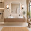 Meuble-lavabo flottant 72 po avec lavabo vasque, barre à serviettes intégrée et armoire sculptée cannelée de 72 po-470571735-470571732