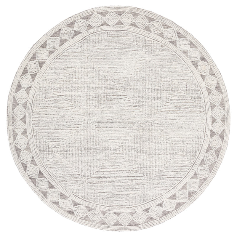 Dibble Hand Tufted Wool Rug, Round 6'