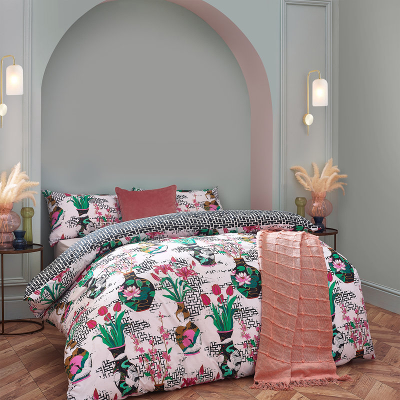 Floral Duvet Cover Set with Pillowcases Included, Double - 2 Standard Pillowcases