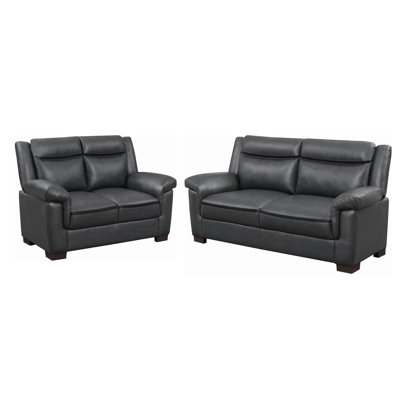 Borden Grey 2-Piece Pillow Top Arms Living Room Set -  CDecor Home Furnishings, 506368-S2