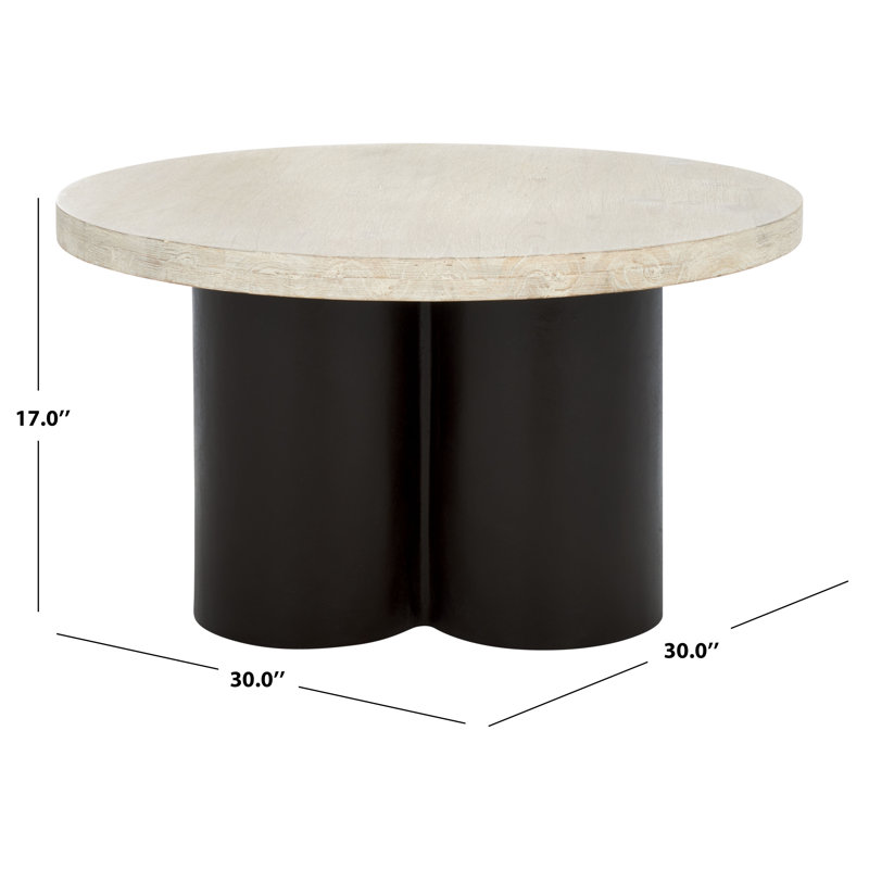 Table basse Benvolio, Blanc délavé