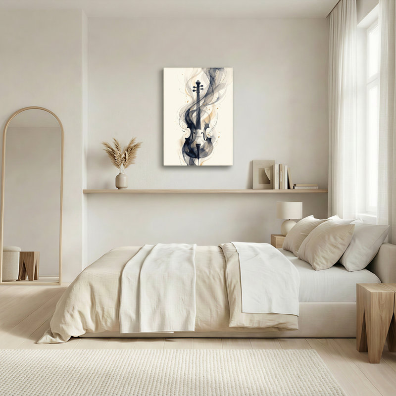 Abstrait art abstrait sur toile, ensemble de 1, Toile tendue, 24"H x 18"W