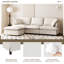 Canapé modulaire avec repose-pieds Chenille-1823207475