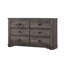 Armoire de chevet contemporaine en bois à six tiroirs, conception rustique avec beaucoup de rangement pour les chambres modernes.-487396189