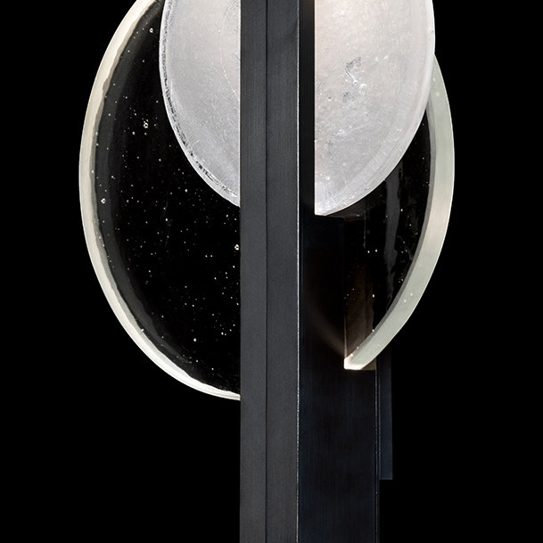 Selene 2 - Light LED Flush Mounted Sconce, Black, 26" H x 11.5" W x 3.5" D