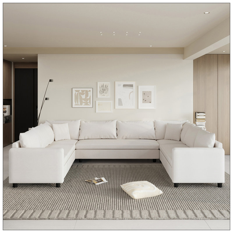 Ebern Designs 116*92'' Modular Sectional Sofa,Reversible U Shaped ...