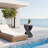 Outdoor Twisted Concrete Side Table