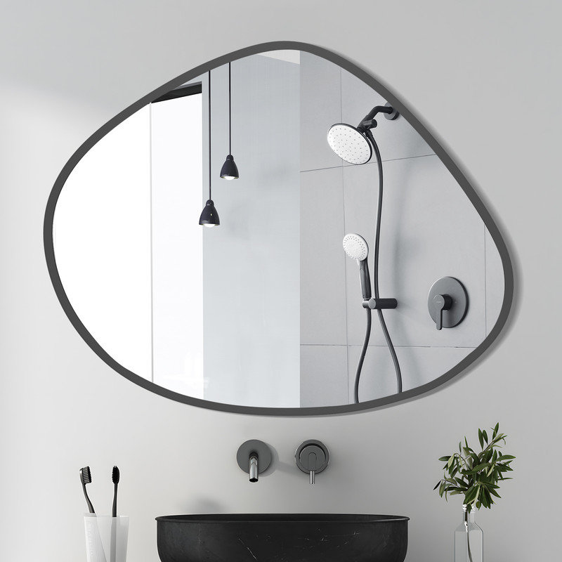 Miroir mural asymétrique pour salle de bain, 28" x 23"