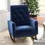 Chaise berçante élégante en tissu bleu Demetrius-1676058170