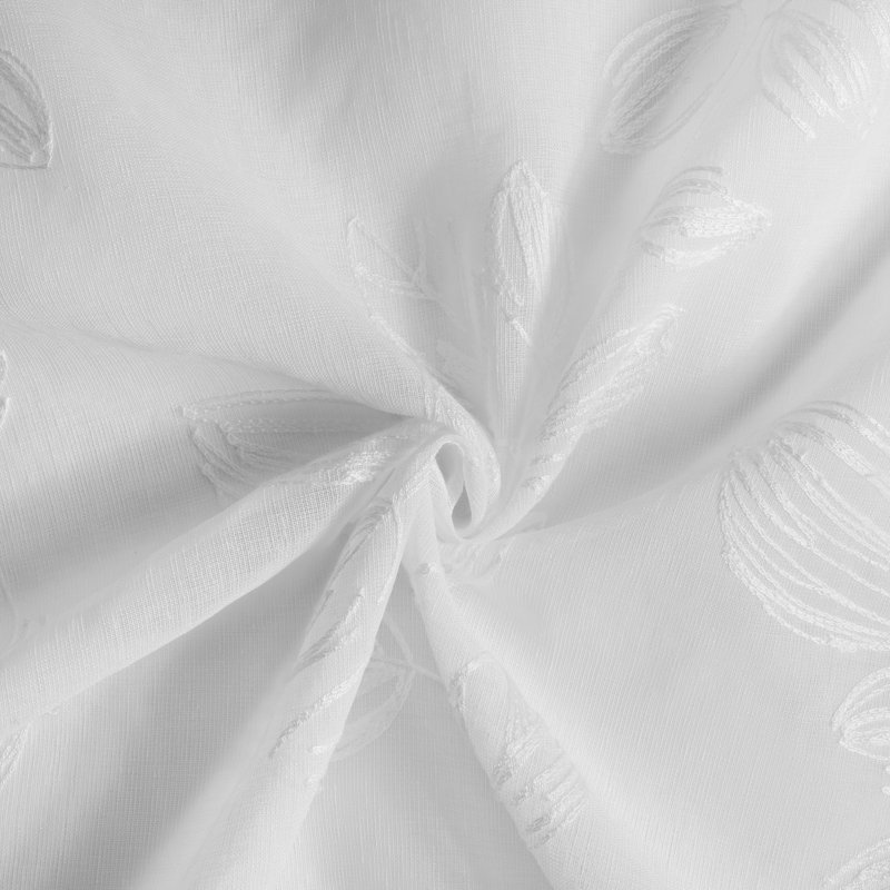 Selina Sheer Grommet Curtain Panel 52 x 95 in White, 52" W x 95" L
