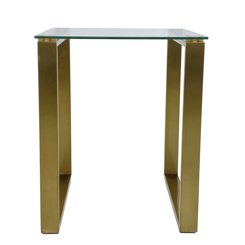 Table de bout en verre Kyia, Gold