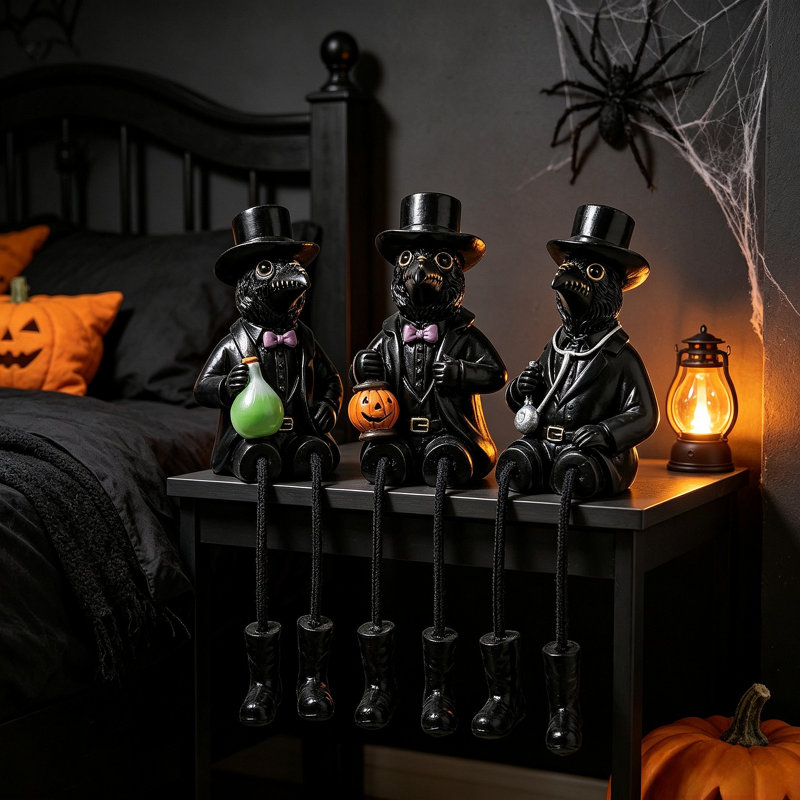 Paquet de 2 figurines effrayantes en résine pour Halloween