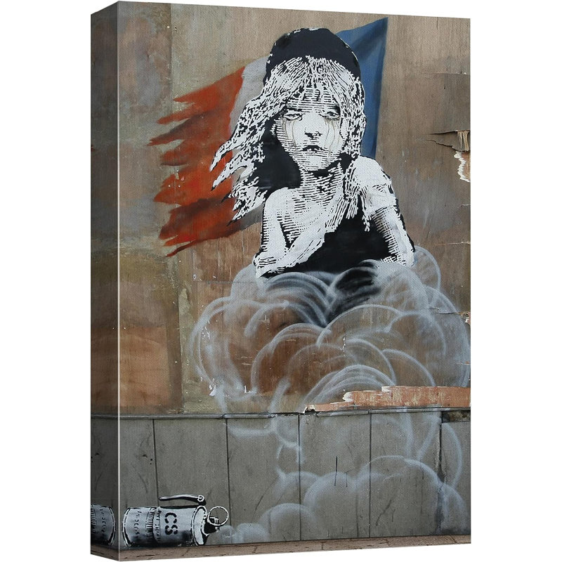 Les Miserables Tear Gas Street Art Canvas Print 32" x 48"