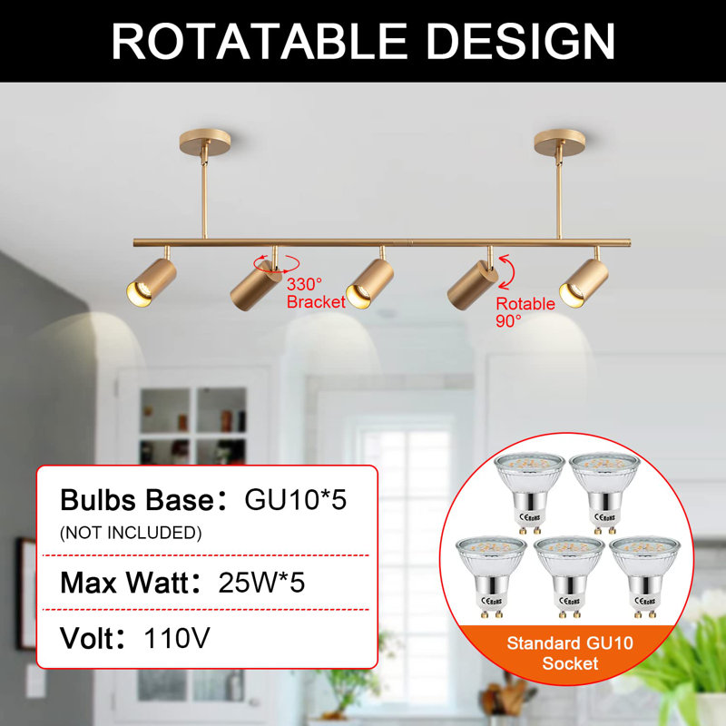 5-Light LED Track Lighting Kit