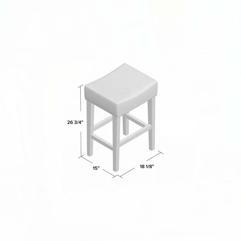 Backless Counter Height Barstool, Dark Brown