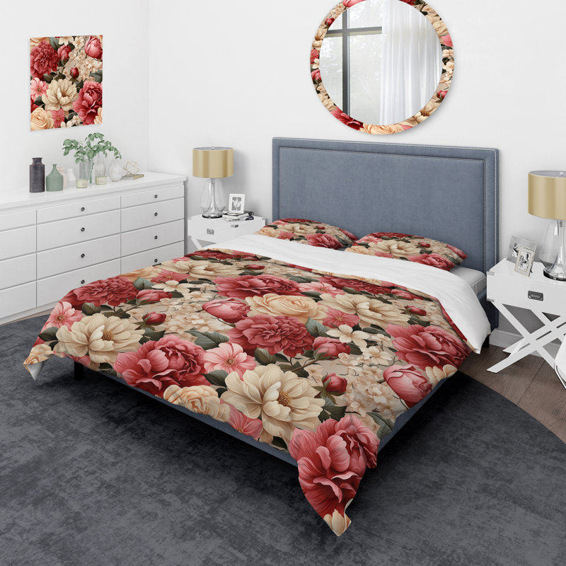 Ensemble de housse de couette Asley, Housse de couette simple + 1 taie décorative stan