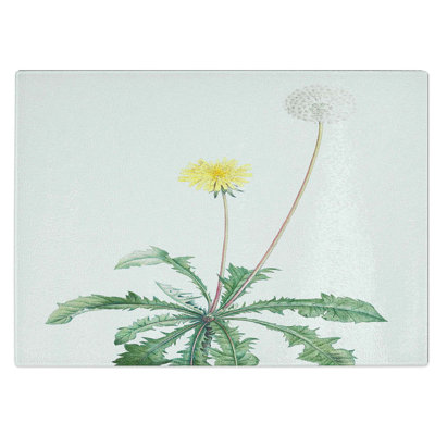 Tempered Glass Blooming Dandelion Chopping Board