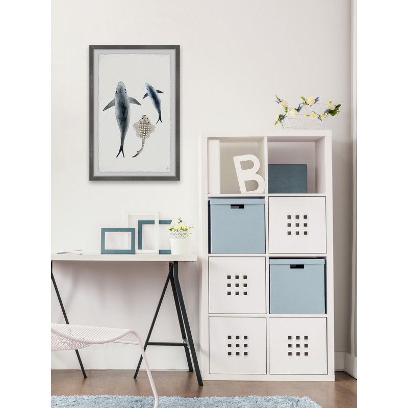 Kevon Sharks And The Ray - Single Picture Frame Painting, 61cm H x 41cm W