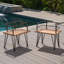 Chaise d'extérieur industrielle en bois et métal