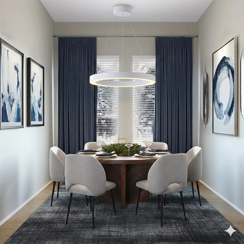 Luminaire suspendu moderne 1 lumière DEL blanche, Blanc mat