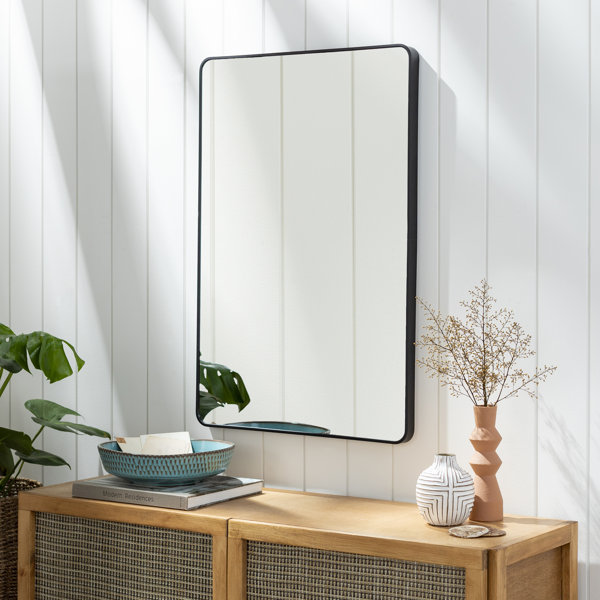  Minuover Wall Mount Mirror for Bathroom, Brush Black