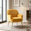 Fauteuil d'appoint en velours, chaises de salon rembourrées modernes-1847608680