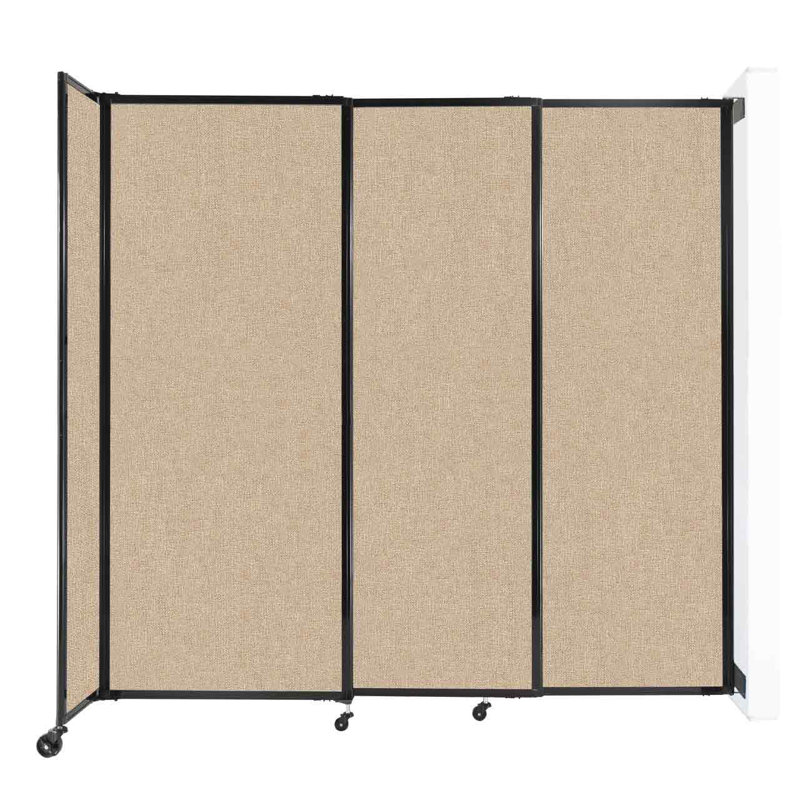 Cloison coulissante 5 pi, Brun rustique, 82" H  x 86" W x 33" D