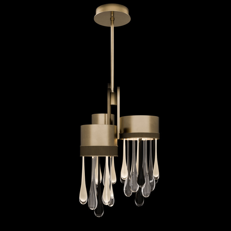 Rain LED Pendant, Ombre Bronze