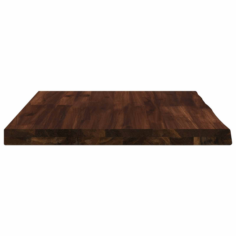Solid Wood Table Top, 3.5cm H x 70cm W x 50cm D, Dark Brown