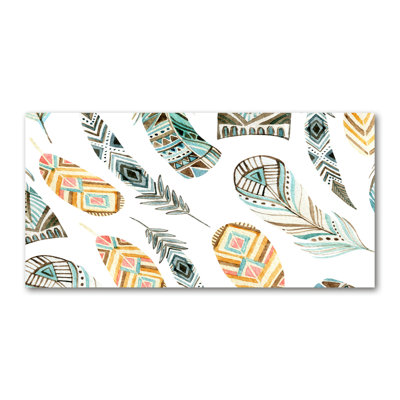 Ethnic Feathers - Wrapped Canvas Print