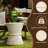 Hourglass shape Outdoor Side Table Concrete Contemporary Lightweight Accent Table-23382049