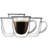 JoyJolt Serene Double Wall Coffee Mugs, 7.4oz.